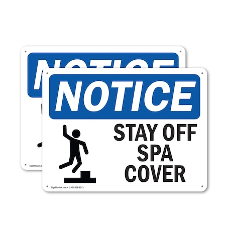 Signmission Stay Off Spa Cover, 24 in W x Rectangle, Aluminum OS-2PACK-NS-A-1824-L-18438